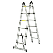 Лестница телескопическая универсальная FLORA 5033414 (12 ступеней 3.8 м)