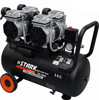 Компрессор поршневой безмасляный STARK 3050-SAOD Profi (50 л) (300030055)