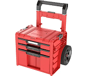 Ящик для инструментов на колесах QBRICK SYSTEM PRO Cart Plus Drawer 3 Red (20", 520x440x660)
