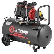 Компрессор безмасляный INTERTOOL PT-0035 (50 л, 1.5 кВт, 220 В, 8 атм, 250 л/мин)
