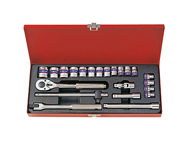 Набор головок 3/8" 6-гр 22 ед.