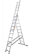 Лестница алюминиевая 3-х секционная BLUETOOLS Expert (3х10 ступеней) (160-9027)