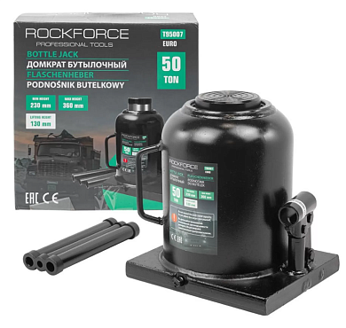 Домкрат бутылочный низкопрофильный ROCKFORCE RF-T95007 (50т)