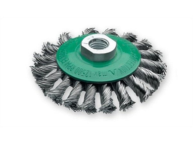 Щетка коническая Lessmann 100 мм М14 нержавеющая проволока