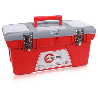 картинка ящик для инструментов с металлическими замками intertool bx-0518 Ящик для инструментов с металлическими замками INTERTOOL BX-0518