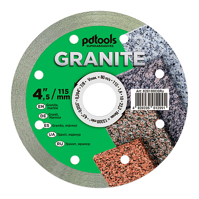 Круг алмазный отрезной PDTools GRANITE 1A1R 115 для ручного инструмента