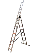 Лестница алюминиевая трёхсекционная GTM KME310 (3x10 ступенек 2.72-6.5 м)