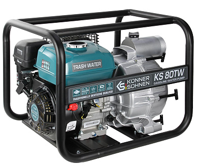Мотопомпа для грязной воды Konner&Sohnen KS 80 TW