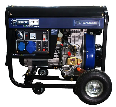 фото Генератор дизельный PROFI-TEC PE-5700DE (5.7кВт) Генератор дизельный PROFI-TEC PE-5700DE (5.7кВт)