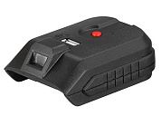 Адаптер для аккумулятора INTERTOOL WT-9300 (Li-ion 20 В, USB 2A, LED фонарь)