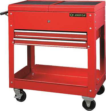 Тумба инструментальная 2 ящика красная