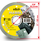 Круг алмазный отрезной PDTools MARBLE 1A1R 125 для ручного инструмента