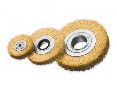 Щетка цилиндрическая Lessmann 80х20 мм латунная гофрированная проволока