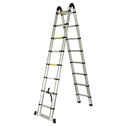 Лестница телескопическая универсальная FLORA 5033434 (16 ступеней, 5.0 м)