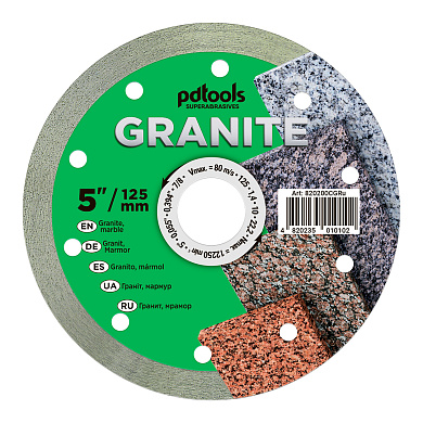 Круг алмазный отрезной PDTools GRANITE 1A1R 180 для ручного инструмента