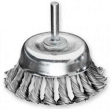Щетка чашечная Lessmann 75 мм скрученный жгутами стальной провод