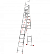 Лестница алюминиевая Квітка PRO 3-х секционная (3х14 ступеней) (110-9026)