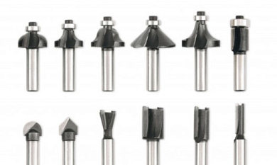 Набор фрез по дереву в деревянном кейсе VOREL Ø=8 ММ 12 ШТ