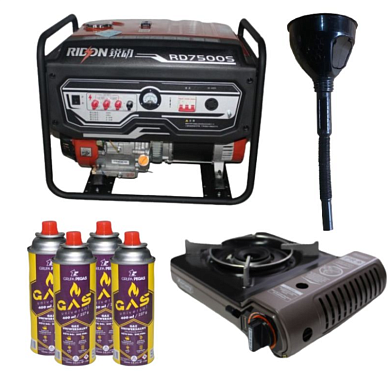 Бензиновый генератор EF Power RD7500S (+газовая плитка Orcamp CK-505 + 4 газовых картриджа 400 мл)