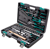 Набор инструментов STELS 14104 (1/2", 1/4", CrV, пластиковый кейс, 76 предметов)