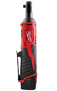 Трещётка аккумуляторная бесщёточная MILWAUKEE M12 IR-201B (ЗУ, 1 АКБ, сумка) (1/4", 40Нм)