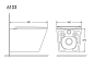 Унитаз подвесной VENTA EDGE 490x360x370 Rimless