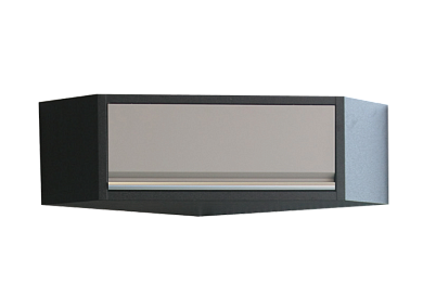 Навесной шкаф угловой серый