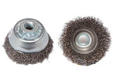 Щетка чашечная Lessmann 80 мм М14 нержавеющая проволока