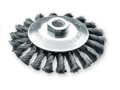 Щетка коническая Lessmann 115 мм М14 стальная проволока