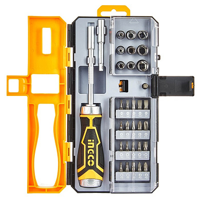 Набор бит и отвертка INGCO HKSDB0338