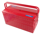 Ящик переносной для инструмента металлический красный 470x220x260mm