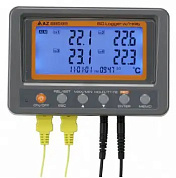 Термометр логгер четырехканальный (2х К-тип, 2х термистор) AZ-88599