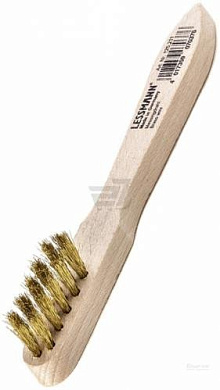 Lessmann Щітка для чищення свічок запалювання 155х20 мм; латунний гофрований дріт 0,15 мм; 4х6 рядна