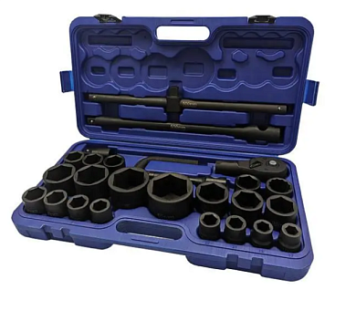 Набор ударных головок 6 гр и 12 гр 3/4-1" 17-65 мм AL-FA ALSS26-612 