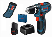 Шуруповерт аккумуляторный Bosch Professional GSR 12V-15 + наборы сверл и бит
