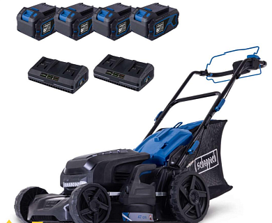 Газонокосилка аккумуляторная Scheppach MP470-X SET XL2x2