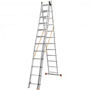 Лестница алюминиевая 3-х секционная LADDER PRO (3х14 ступеней) (160-9010)