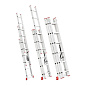 Лестница алюминиевая 3-х секционная универсальная раскладная INTERTOOL LT-0306
