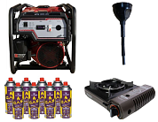 Бензиновый генератор EF Power YH3600-IV + газовая плитка Orcamp CK-505 + картридж газовый Pegas 400 мл (8 шт.)