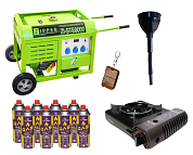Бензиновый генератор Zipper ZI-STE8000 (+ газовая плитка Orcamp CK-505 + картридж газовый Pegas 400 мл (8 шт.))