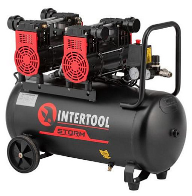 фото Компрессор безмасляный INTERTOOL PT-0037 (50 л, 2х1.5 кВт, 220 В, 8 атм, 400 л/мин) Компрессор безмасляный INTERTOOL PT-0037 (50 л, 2х1.5 кВт, 220 В, 8 атм, 400 л/мин)