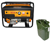 Бензиновый генератор EF Power TBS6500S (+ металлическая канистра 20 л)