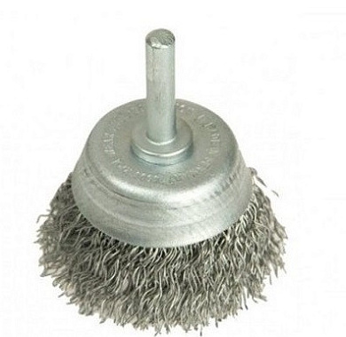 Щетка чашечная Lessmann 430126CB, 50 мм, хвостовик 6 мм, латунная проволока 0,25 мм, 4500 об/мин