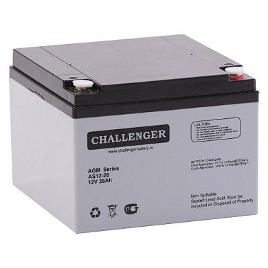 Аккумулятор для ИБП Challenger AS12-26 (12 В, 26 А/ч) Аккумулятор для ИБП Challenger AS12-26 (12 В, 26 А/ч)
