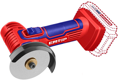 Болгарка (угловая шлифмашина) аккумуляторная EMTOP ELAG76017