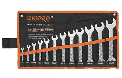 Набор ключей рожковых Dnipro-M (12 шт.)