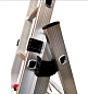 Лестница алюминиевая трёхсекционная GTM KME307 (3x7 ступенек, 1.9-4.07м)