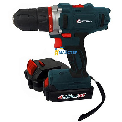 Дрель шуруповерт аккумуляторный Сталь ШЛ 1815-2 Б2 (18В, 1,5Ач)
