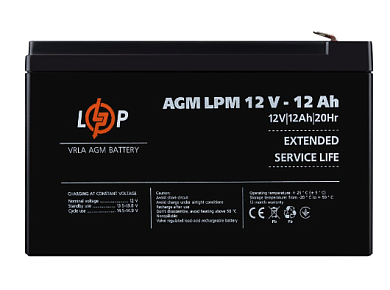 Аккумулятор AGM LPM 12V - 12 Ah