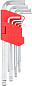 Набор Г-образных шестигранных ключей с шарообразным наконечником Cr-V INTERTOOL HT-0603